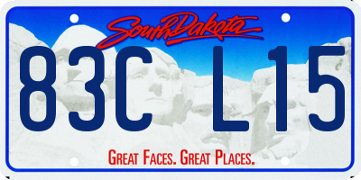 SD license plate 83CL15