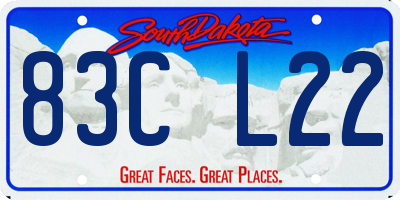 SD license plate 83CL22