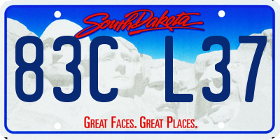 SD license plate 83CL37