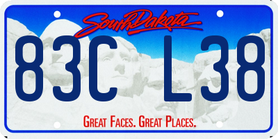 SD license plate 83CL38