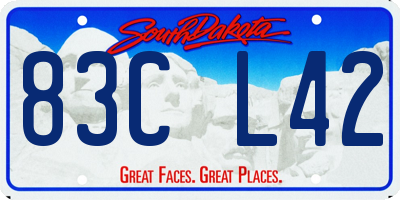 SD license plate 83CL42