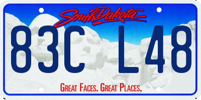 SD license plate 83CL48