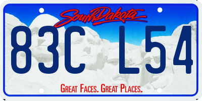 SD license plate 83CL54