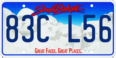 SD license plate 83CL56
