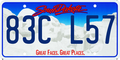SD license plate 83CL57