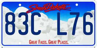 SD license plate 83CL76
