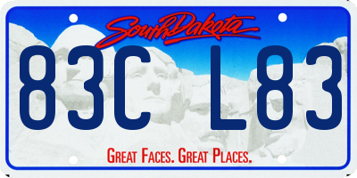 SD license plate 83CL83