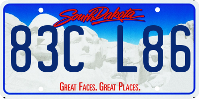 SD license plate 83CL86