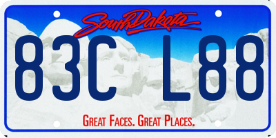 SD license plate 83CL88