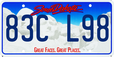 SD license plate 83CL98