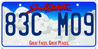 SD license plate 83CM09
