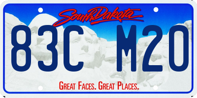 SD license plate 83CM20