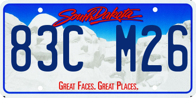 SD license plate 83CM26