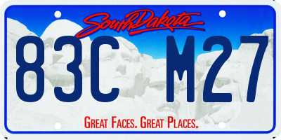 SD license plate 83CM27