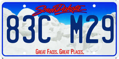 SD license plate 83CM29