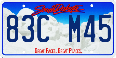 SD license plate 83CM45