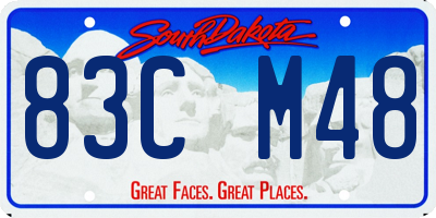 SD license plate 83CM48