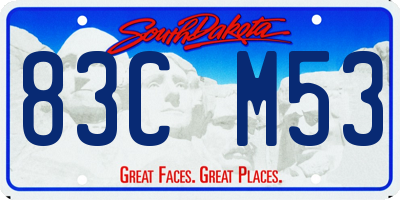 SD license plate 83CM53