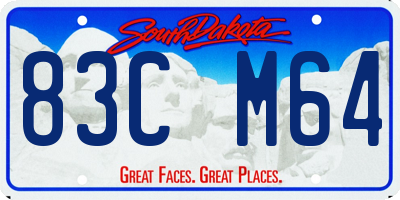 SD license plate 83CM64