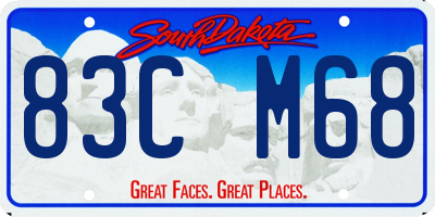SD license plate 83CM68