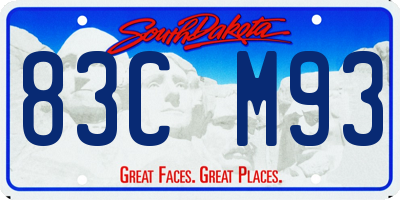 SD license plate 83CM93