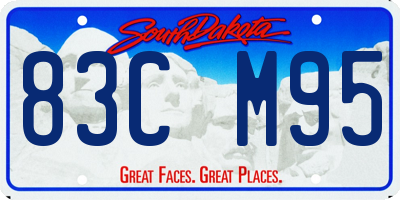 SD license plate 83CM95