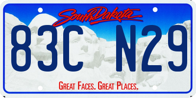 SD license plate 83CN29