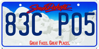 SD license plate 83CP05