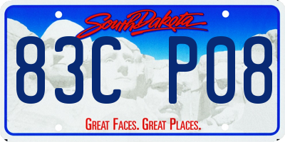 SD license plate 83CP08