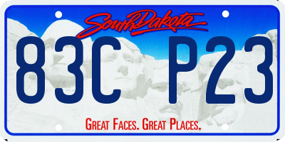 SD license plate 83CP23