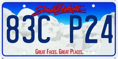 SD license plate 83CP24