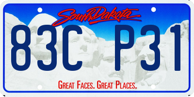 SD license plate 83CP31