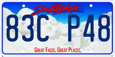SD license plate 83CP48