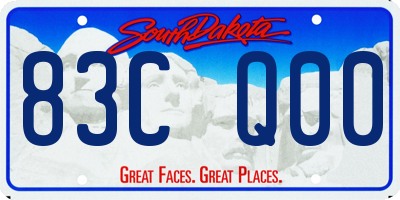 SD license plate 83CQ00