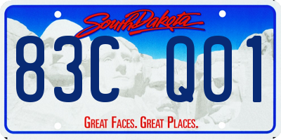 SD license plate 83CQ01