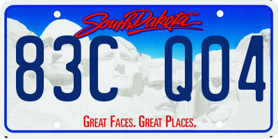 SD license plate 83CQ04