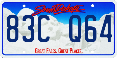 SD license plate 83CQ64