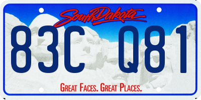 SD license plate 83CQ81
