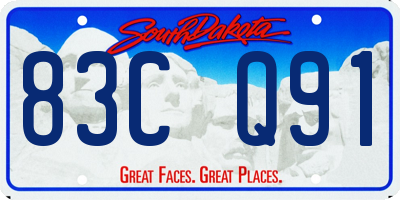 SD license plate 83CQ91