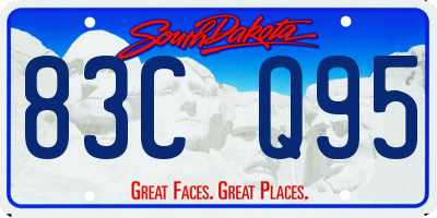 SD license plate 83CQ95