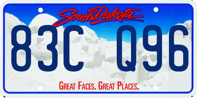 SD license plate 83CQ96