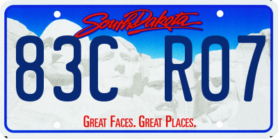 SD license plate 83CR07