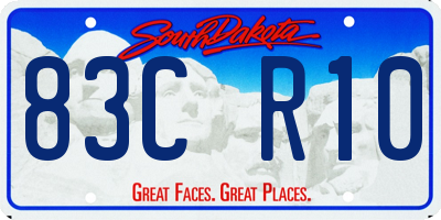 SD license plate 83CR10