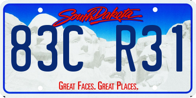 SD license plate 83CR31