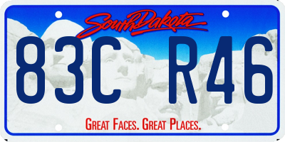 SD license plate 83CR46