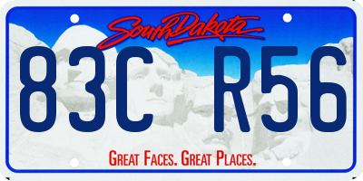 SD license plate 83CR56