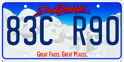 SD license plate 83CR90