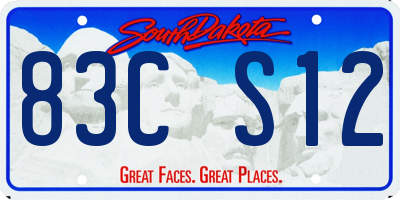 SD license plate 83CS12