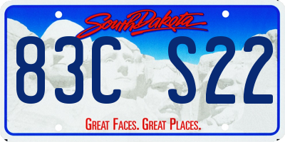 SD license plate 83CS22