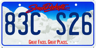 SD license plate 83CS26